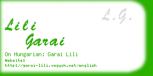 lili garai business card